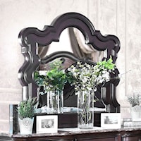 Traditional European-Inspired Carved Dresser Mirror