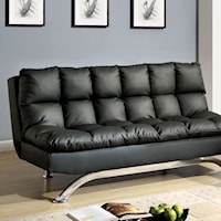 Leatherette Futon Sofa