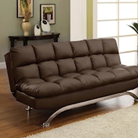 Leatherette Futon Sofa