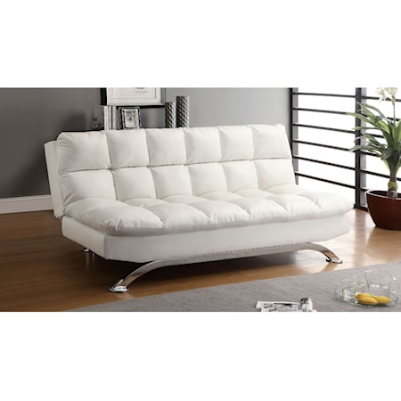 Leatherette Futon Sofa