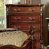 Traditional Chest of 5 Drawers with Felt-Lined Top Drawer
