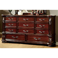 Traditional 14-Dresser with Felt-Lined Top Drawers