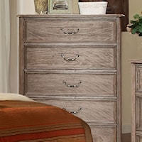 Rustic Chest with Felt-Lined Top Drawer