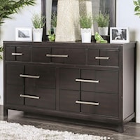 Transitional 7 Drawer Dresser