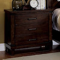 Rustic Nightstand with Felt-Lined Drawer