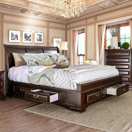 Transitional California King Bed