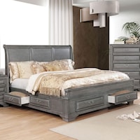 Transitional California King Bed