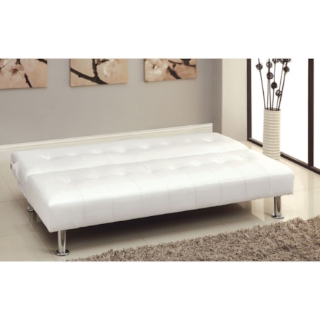 Leatherette Futon Sofa