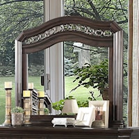 Traditional Mirror with Metal Foliage Details