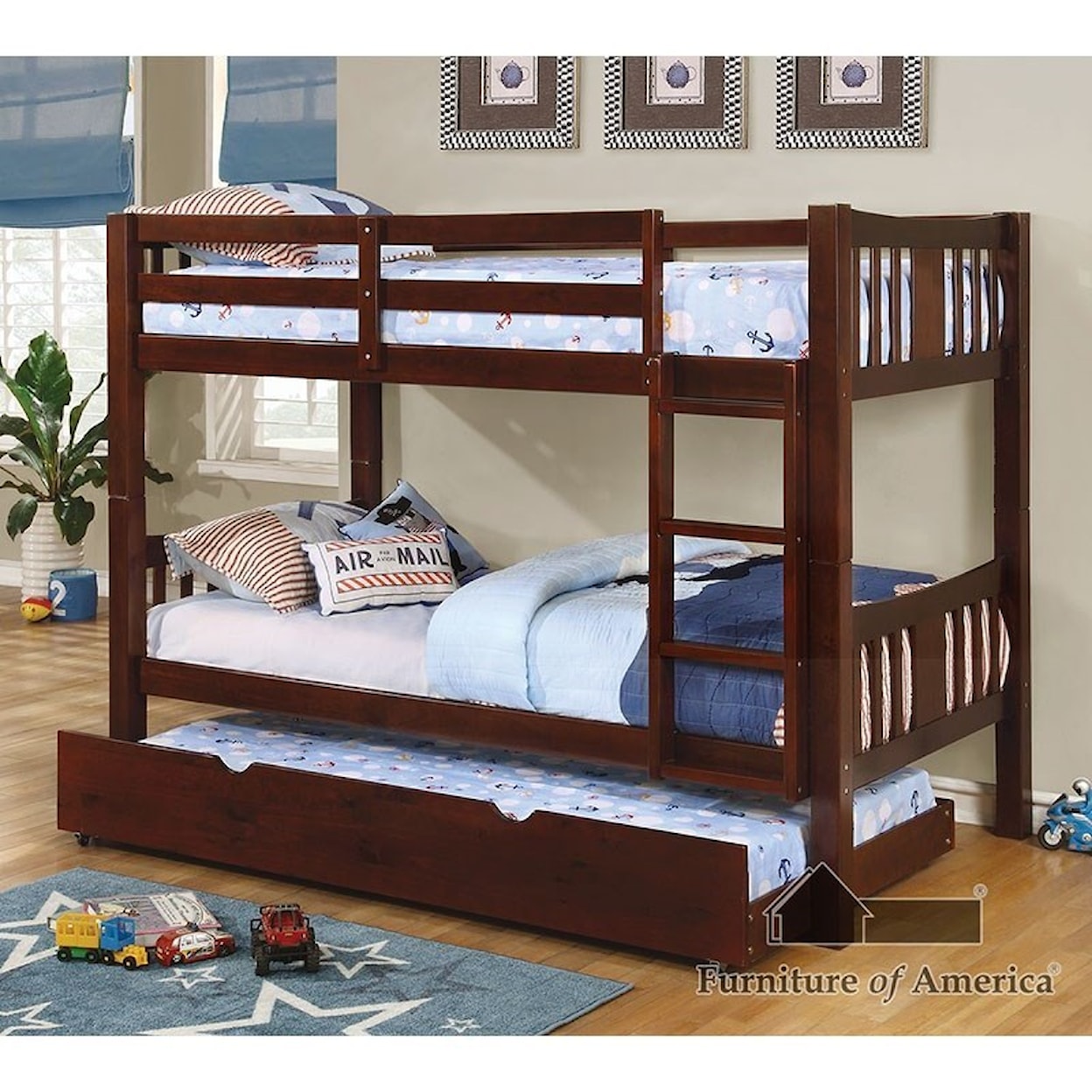 Furniture of America Cameron Twin over Twin Bunk Bed