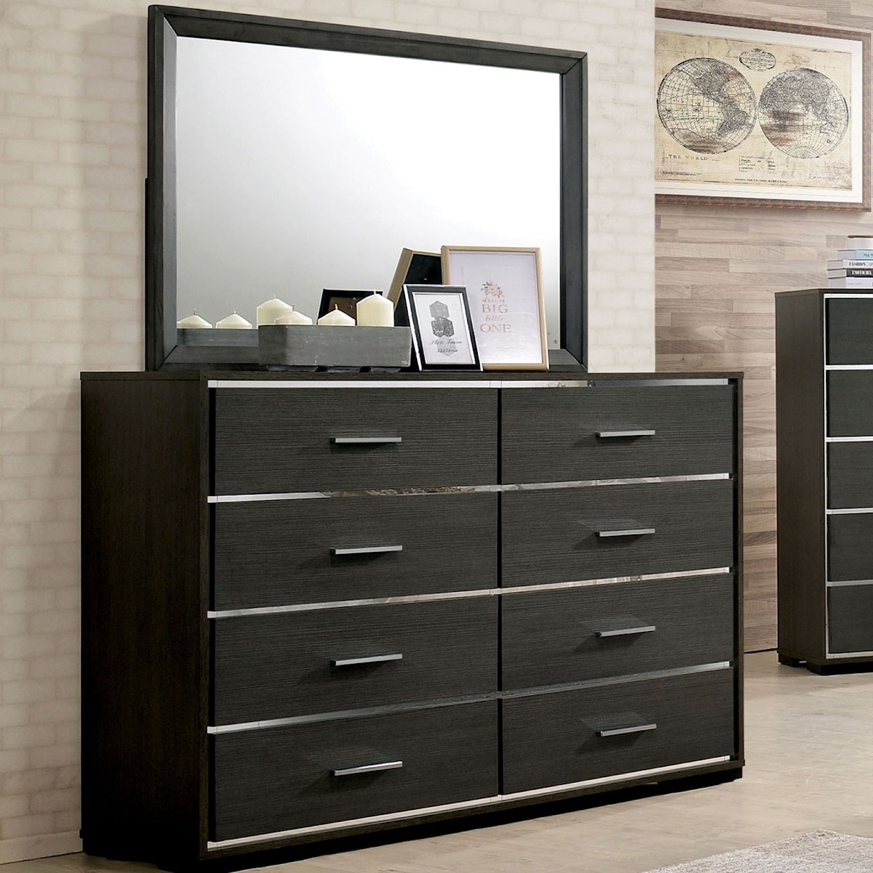 FUSA Camryn Dresser and Mirror Combination