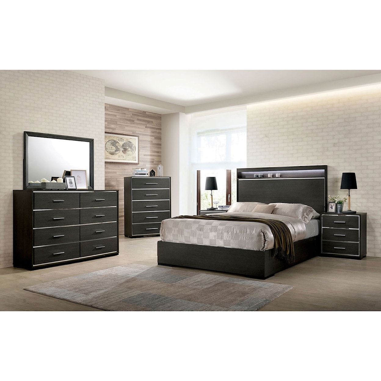 Furniture of America Camryn King Panel Bed
