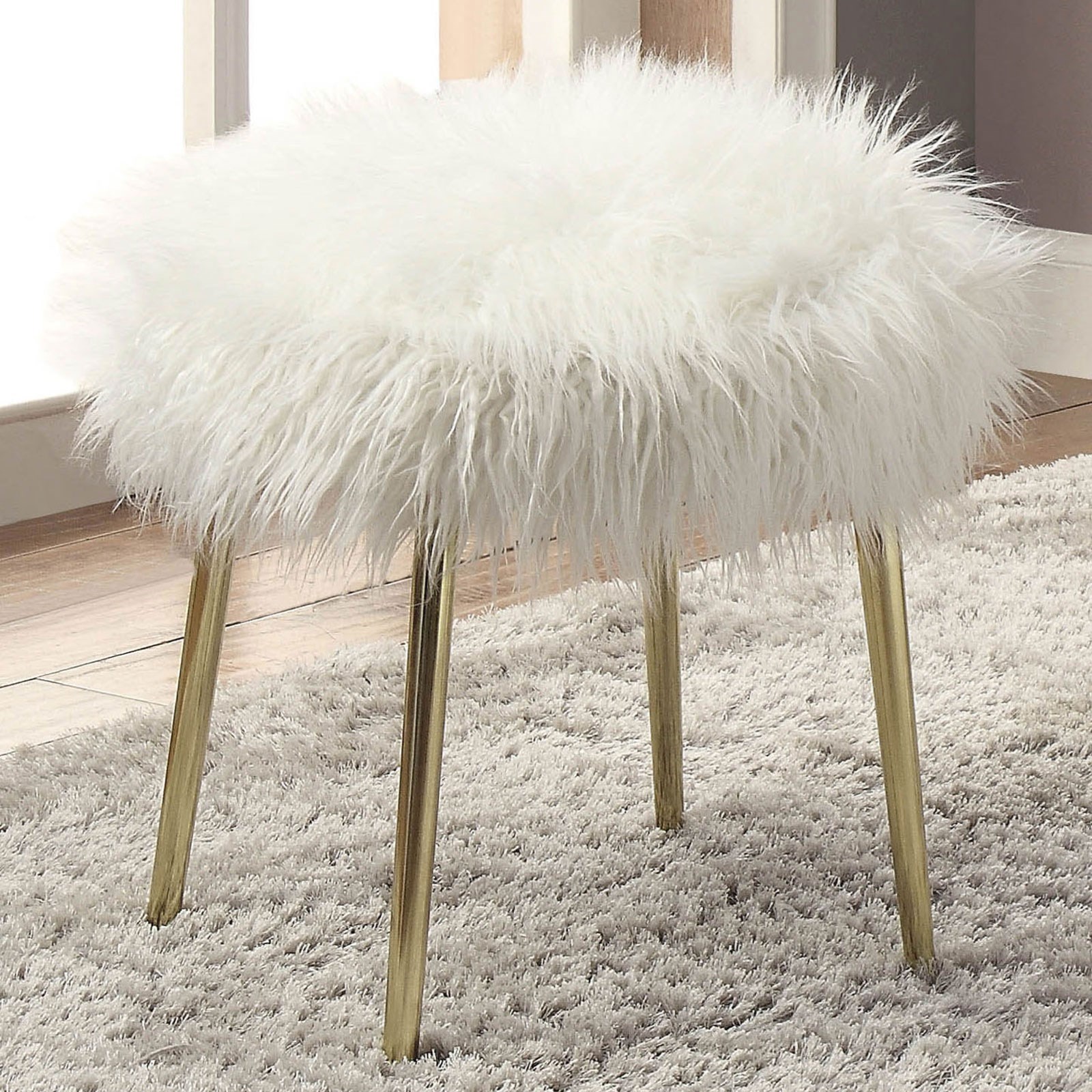Fluffy deals ottoman chair