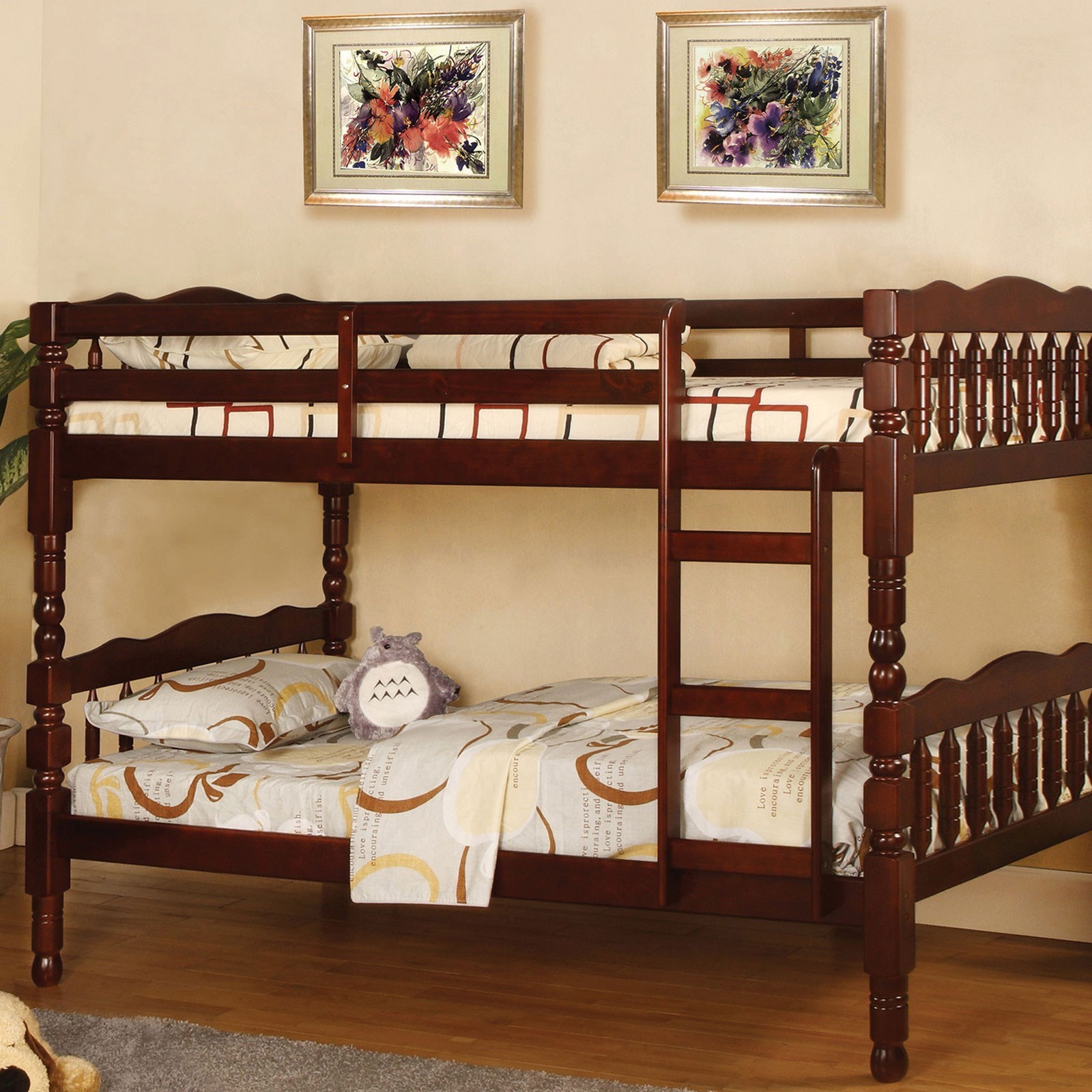 Furniture of America Catalina CMBK606CHBED Traditional Twin Over Twin