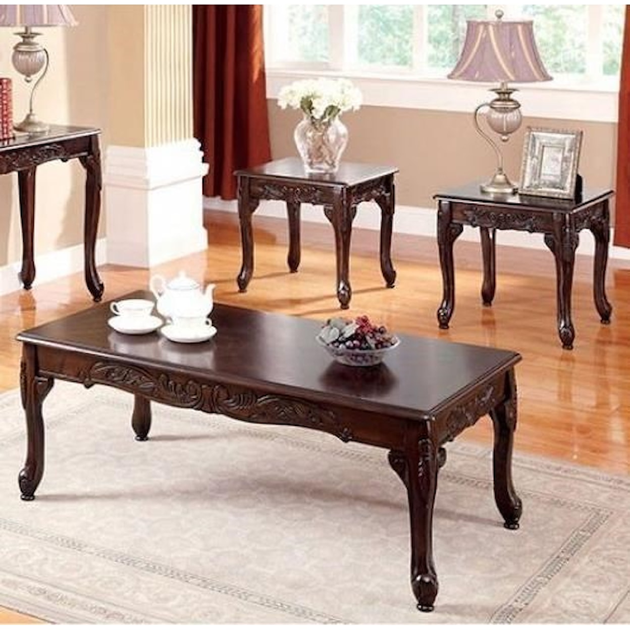 Furniture of America - FOA Cheshire 3 Piece Table Set