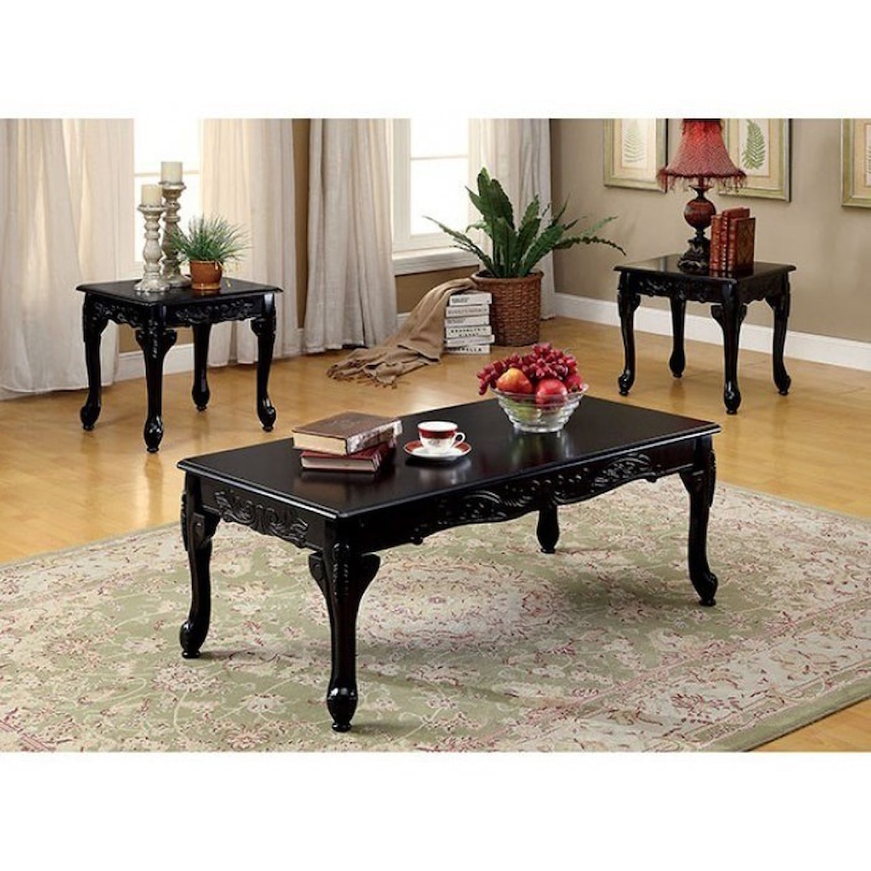Furniture of America Cheshire 3 Piece Table Set