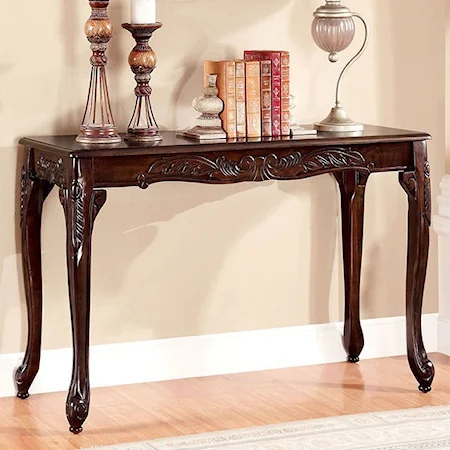 Traditional Sofa Table with Cabriole Legs