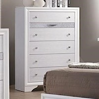 Contemporary 6-Drawer Chest with Hidden Jewelry Tray