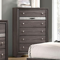 Contemporary 6-Drawer Chest with Hidden Jewelry Tray