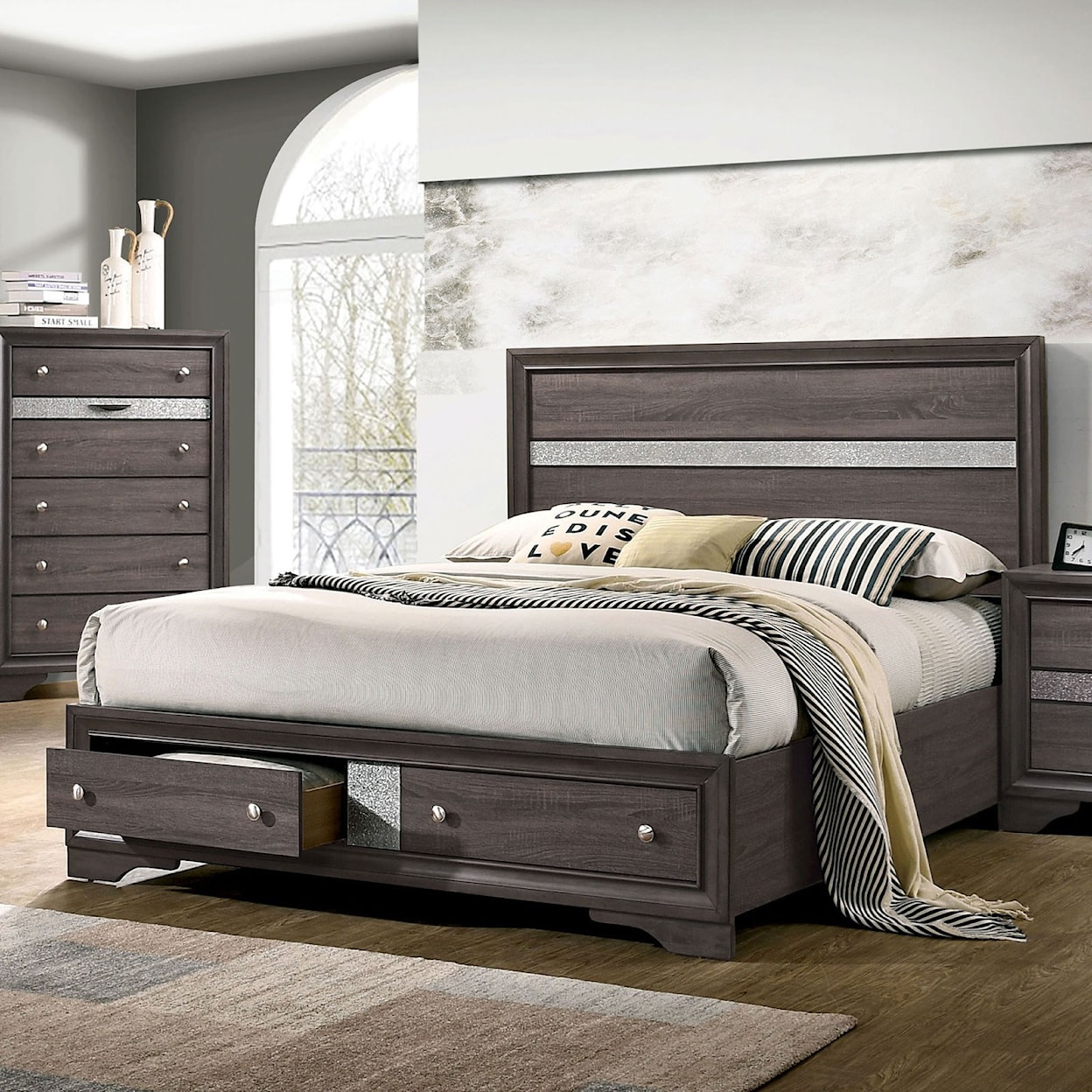 Furniture of America - FOA Chrissy King Storage Bed