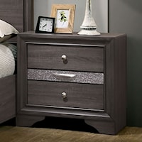Contemporary 2-Drawer Nightstand with Hidden Jewelry Tray