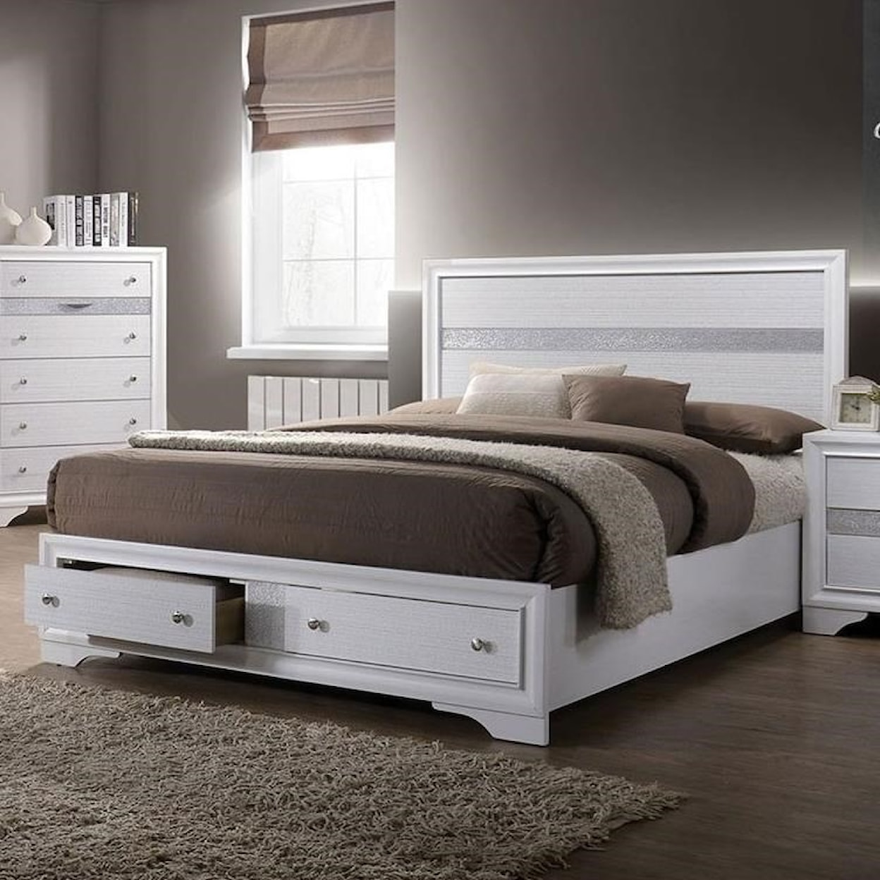 FUSA Chrissy Queen Storage Bed