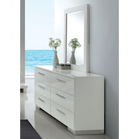 Contemporary 6-Dresser and Mirror Set