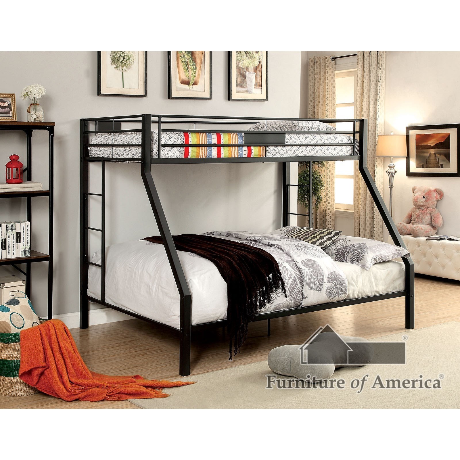 Furniture of america columbia twin sales xl over queen bunk bed