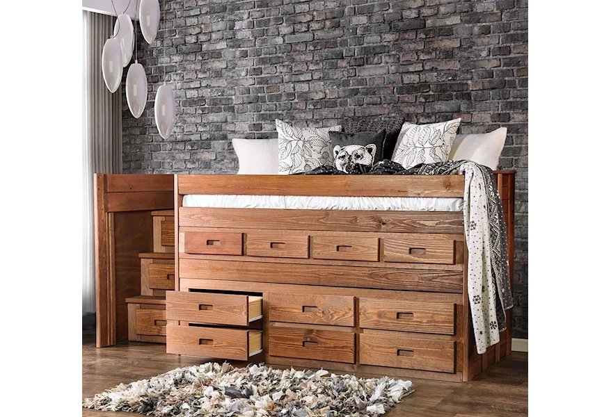 Cleo Twin Captain Bed by Furniture of America at Dream Home Interiors