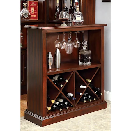 Standing Bar Table with Wine Storage
