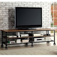 Industrial TV Console with Caster Wheels