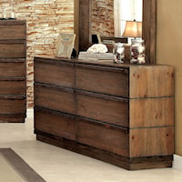 Modern Rustic 6 Drawer Dresser