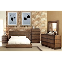 Queen Bed and 1NS and Dresser and Mirror