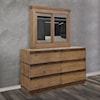 Furniture of America Coimbra Dresser and Cabinet Mirror Combination