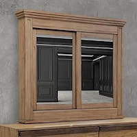 Modern Rustic Cabinet Mirror with Interior Shelving