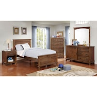 5-Piece Transitional Twin Bedroom Set