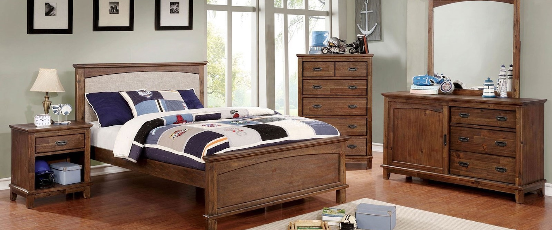 5-Piece Transitional Full Bedroom Set