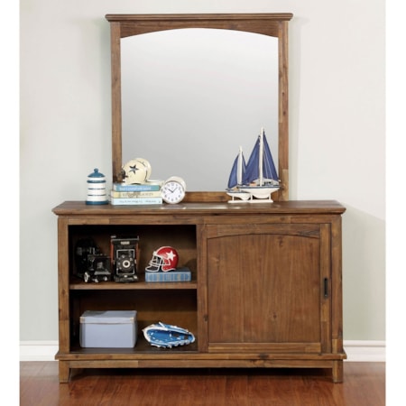 Dresser and Mirror Set