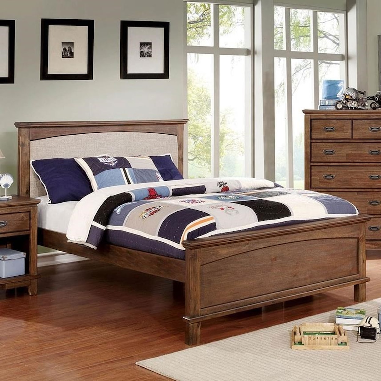 Furniture of America - FOA Colin Upholstered Full Panel Bed