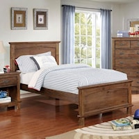 Transitional Twin Panel Bed