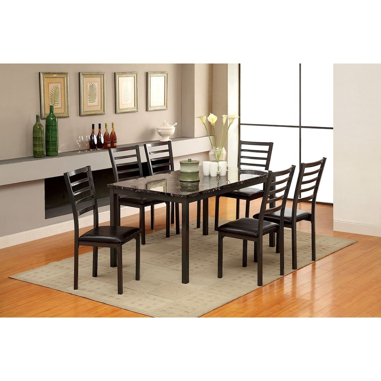 Furniture of America Colman Dining Set