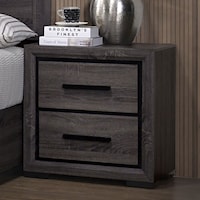 Contemporary 2-Drawer Nightstand