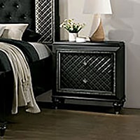 Contemporary 2-Drawer Nightstand with Felt-Lined Top Drawer