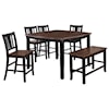 Furniture of America Dover II Table + 6 Side Chairs