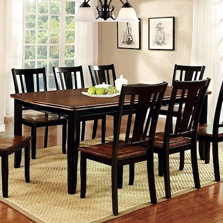 Transitional Rectangular Dining Table w/ 18" Leaf