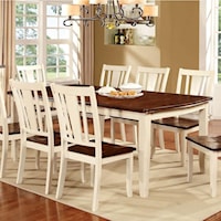 Transitional Rectangular Dining Table w/ 18" Leaf
