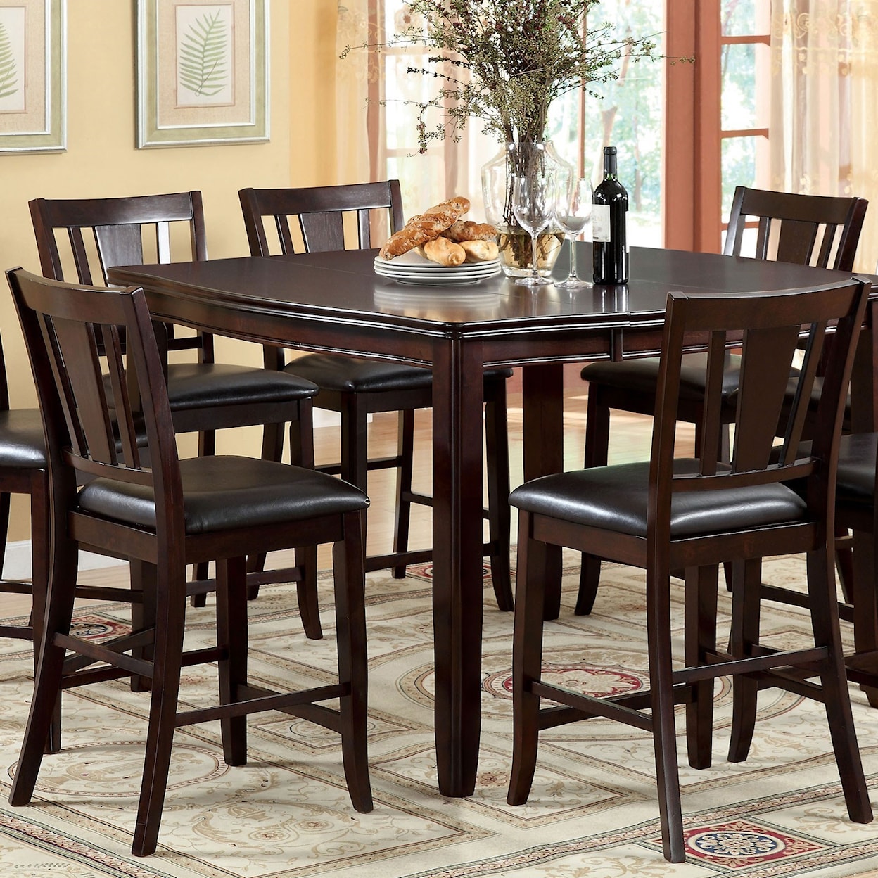 Furniture of America Edgewood Set of Counter Height Stools