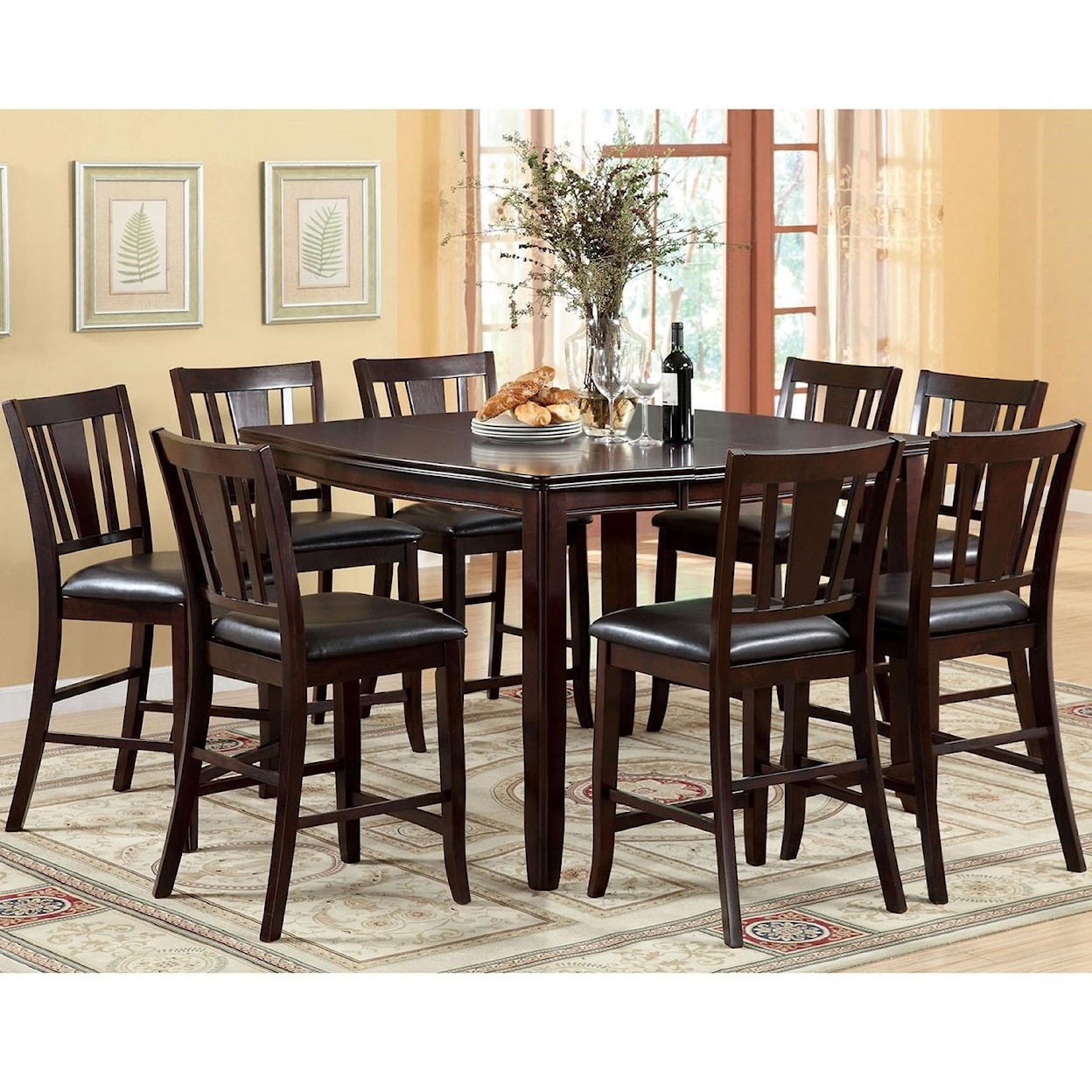 Furniture of America - FOA Edgewood Counter Height Dining Set