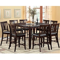 Counter Height Dining Set with Eight Stools