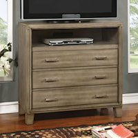 Contemporary Three Drawer Media Chest